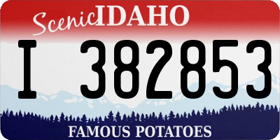 ID license plate I382853