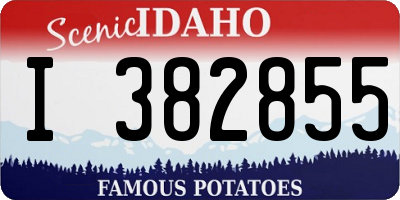 ID license plate I382855