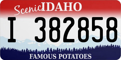 ID license plate I382858