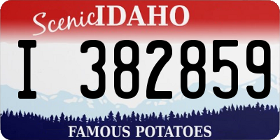 ID license plate I382859