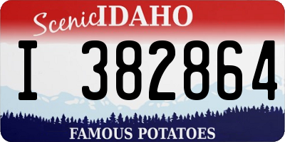 ID license plate I382864