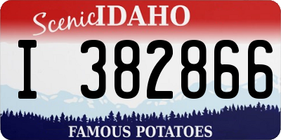 ID license plate I382866