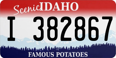 ID license plate I382867
