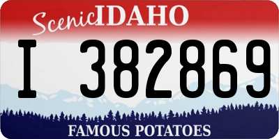 ID license plate I382869