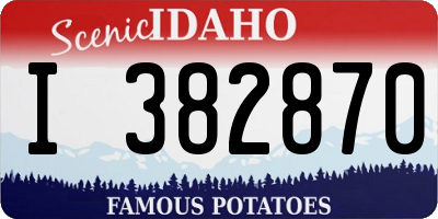 ID license plate I382870