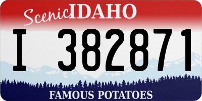 ID license plate I382871