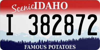 ID license plate I382872
