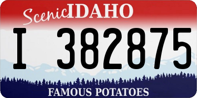 ID license plate I382875
