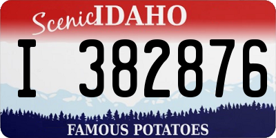 ID license plate I382876