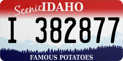 ID license plate I382877