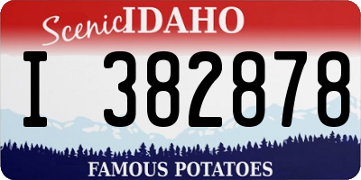 ID license plate I382878
