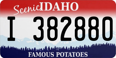 ID license plate I382880