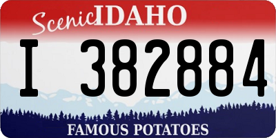 ID license plate I382884