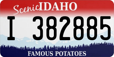 ID license plate I382885