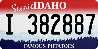 ID license plate I382887