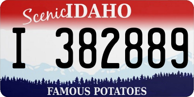 ID license plate I382889