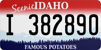 ID license plate I382890