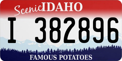 ID license plate I382896