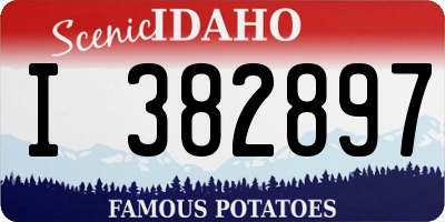 ID license plate I382897