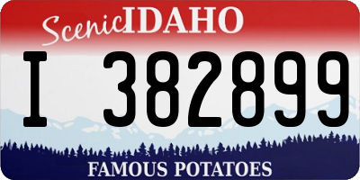 ID license plate I382899