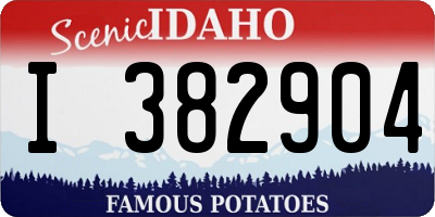 ID license plate I382904