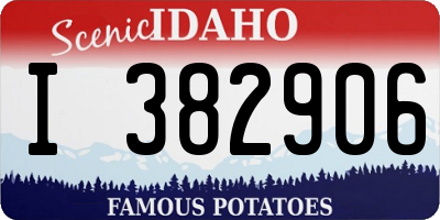 ID license plate I382906