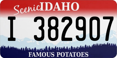 ID license plate I382907