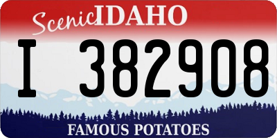 ID license plate I382908
