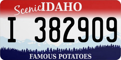 ID license plate I382909