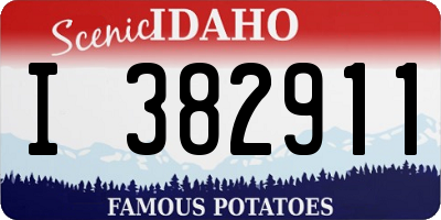 ID license plate I382911