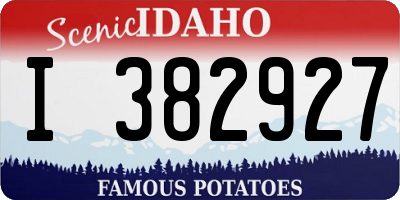 ID license plate I382927