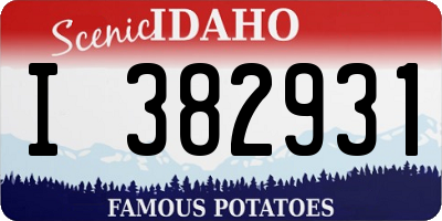 ID license plate I382931