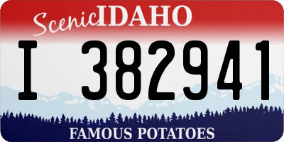 ID license plate I382941