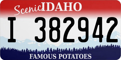 ID license plate I382942
