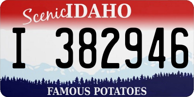ID license plate I382946