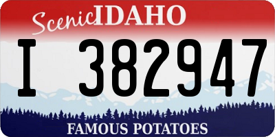 ID license plate I382947