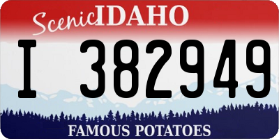 ID license plate I382949