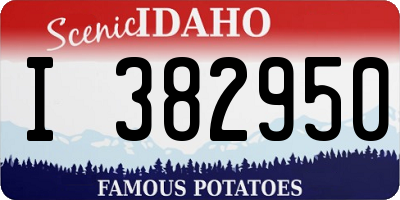 ID license plate I382950