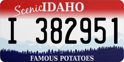 ID license plate I382951