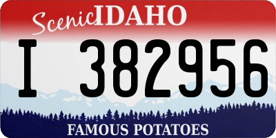 ID license plate I382956