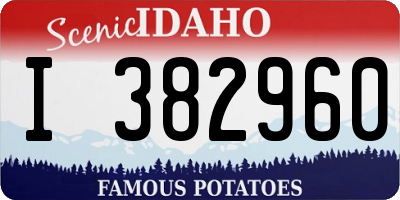 ID license plate I382960