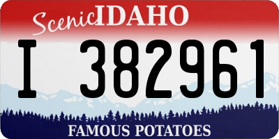 ID license plate I382961