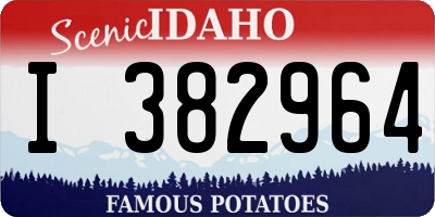 ID license plate I382964