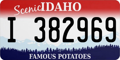 ID license plate I382969