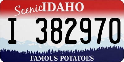 ID license plate I382970