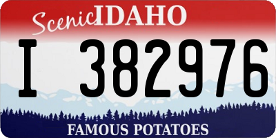 ID license plate I382976