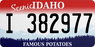 ID license plate I382977