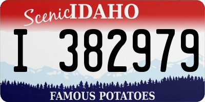 ID license plate I382979