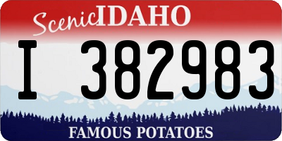 ID license plate I382983