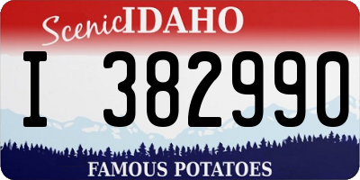 ID license plate I382990